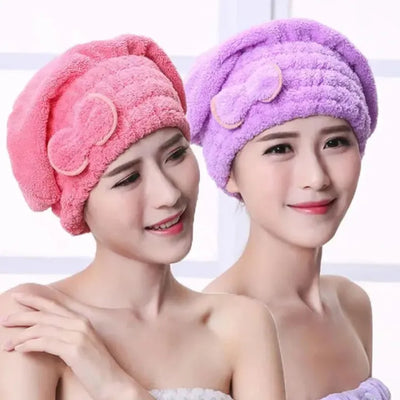 Microfibre Quick Hair Drying Cap (Random Color)