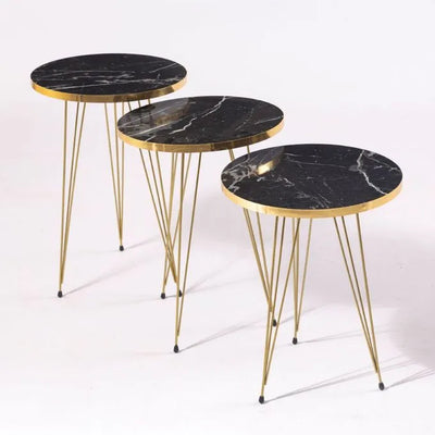 Set of 3 Round Side Coffee Tables