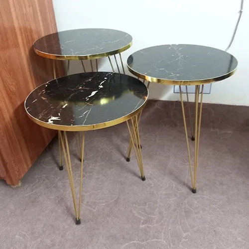 Set of 3 Round Side Coffee Tables