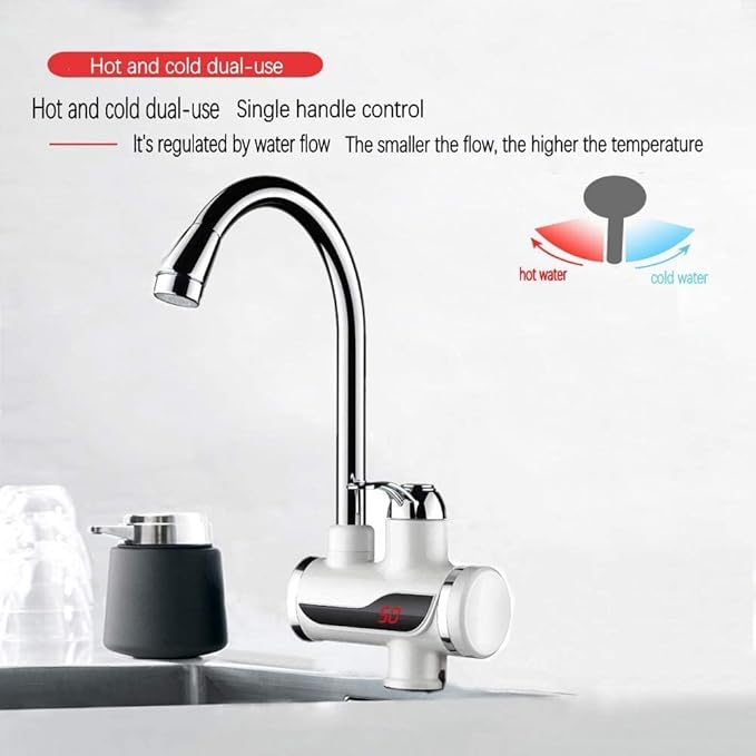 Instant 360° Electric Water Heating Tap for Kitchens and Bathrooms