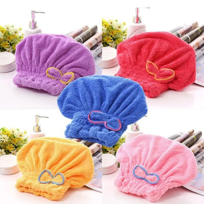 Microfibre Quick Hair Drying Cap (Random Color)