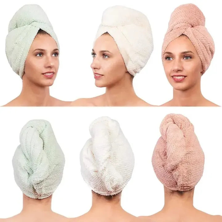 Microfiber Magic Hair Drying Towel for Women ( 2 pieces )